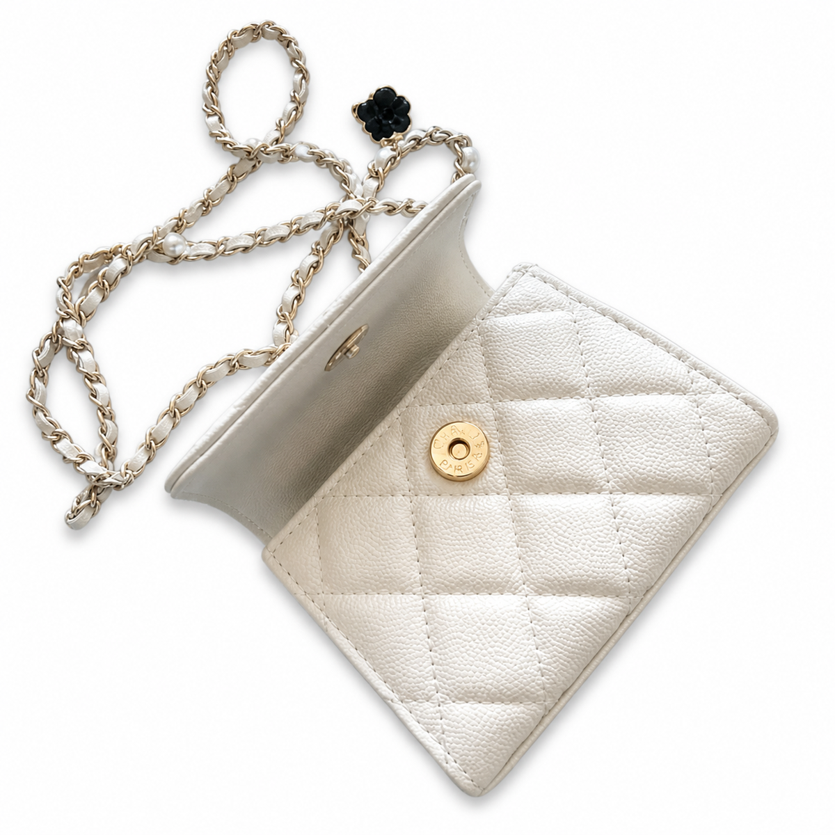 Chanel Quilted CC Mini Flap Bag | Gold Chain Strap — 11cm