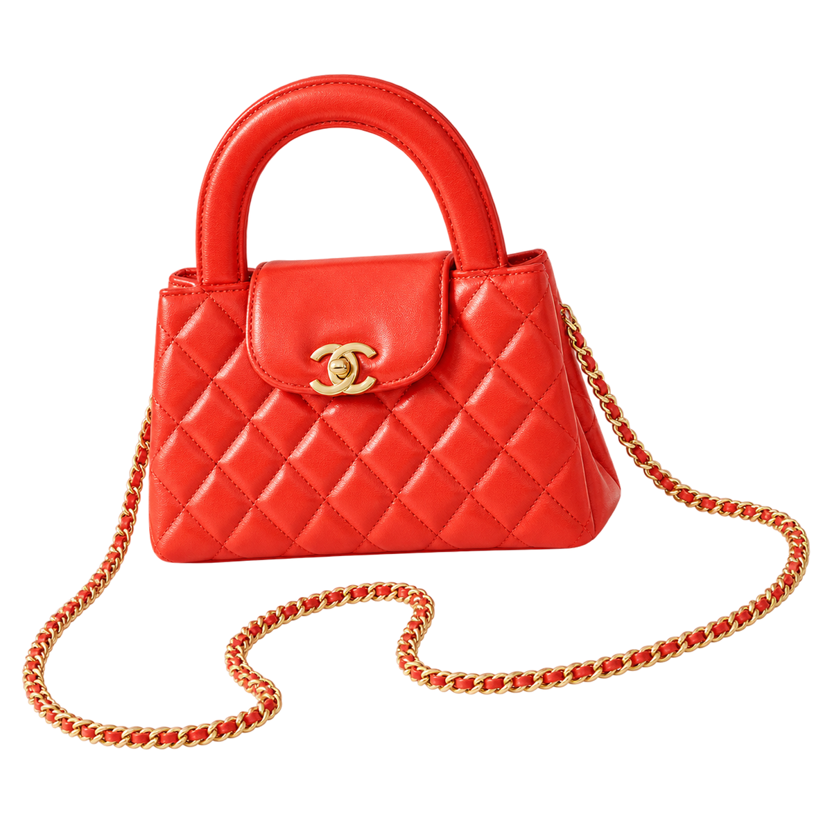 Chanel Classic Quilted Mini Flap Bag | CC Turn-Lock Leather Chain Strap — 13x19cm
