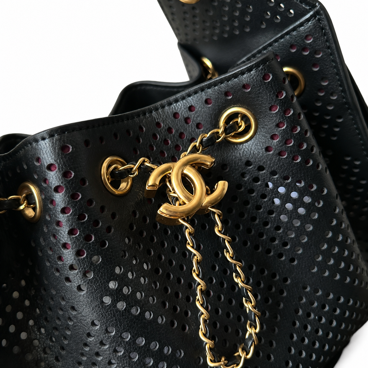 Chanel Classic Quilted Medium Top Handle Handbag | CC Turn-Lock Chain Strap — 20cm