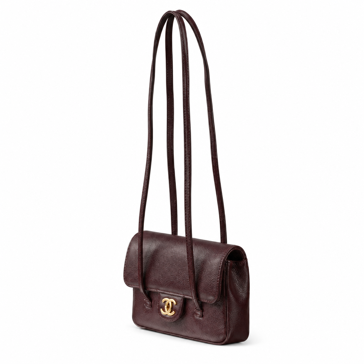 Chanel Classic Quilted Mini Flap Bag | CC Turn-Lock Chain Strap — 17cm