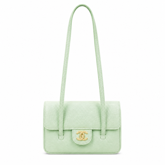 Chanel Classic Quilted Mini Flap Bag | CC Turn-Lock Chain Strap — 17cm