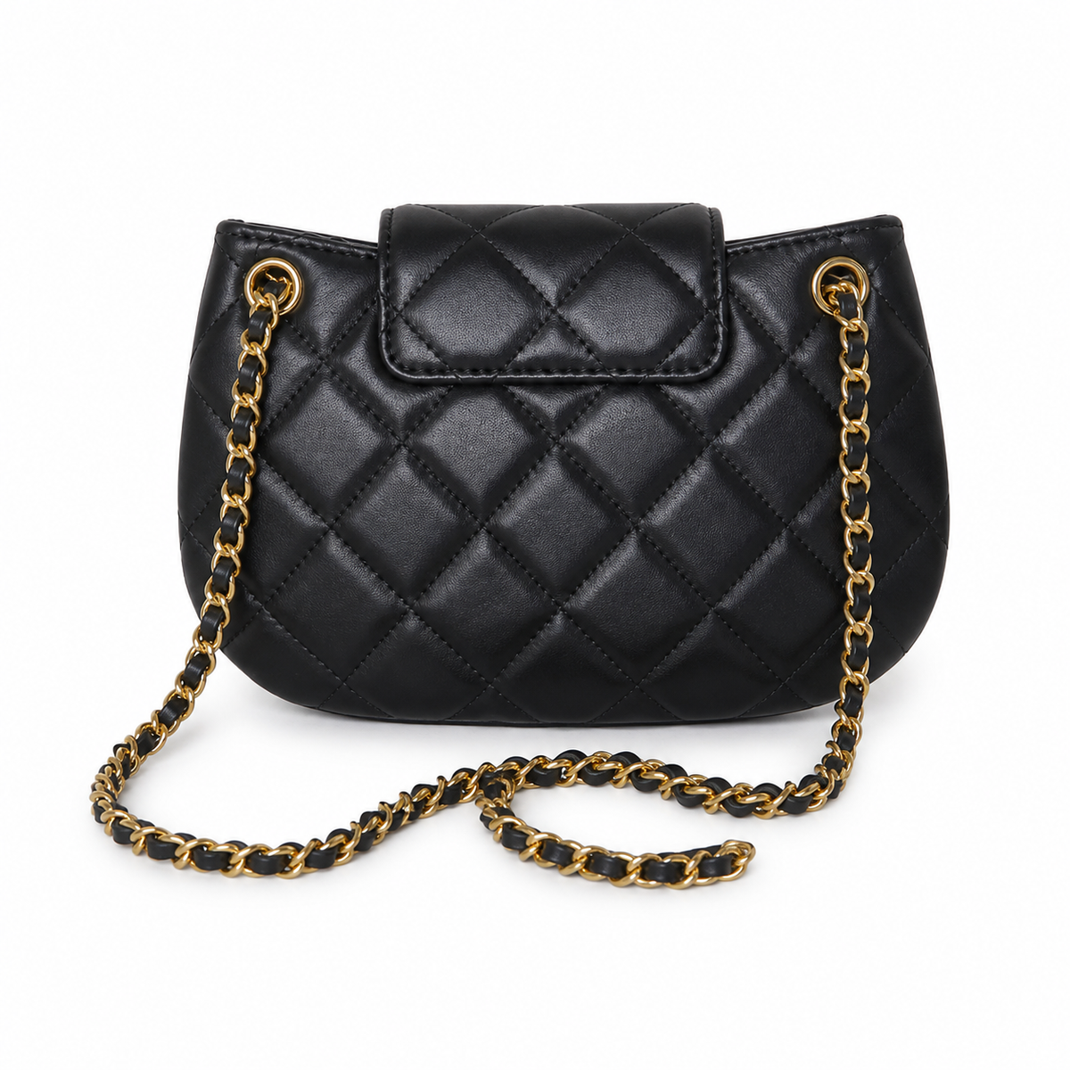 Chanel Classic Quilted Mini Vertical Flap Bag | CC Turn-Lock Chain Strap — 21cm