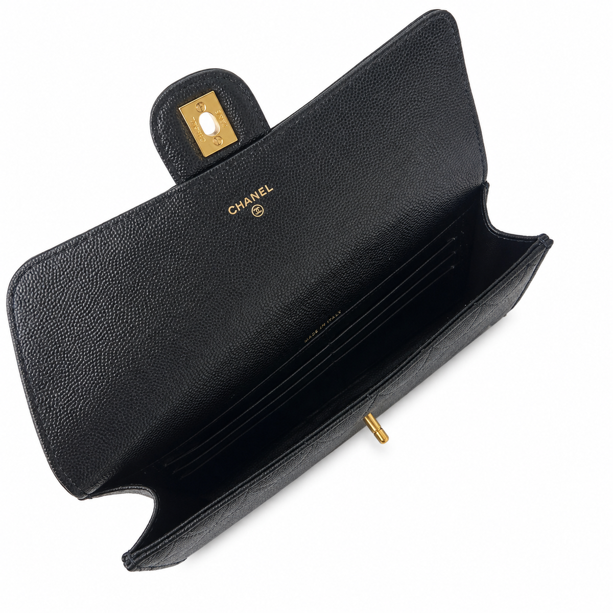Chanel Black Vintage-Effect Diamond-Quilted Lambskin Elongated Flap Bag | Top Handle & Tonal Chain