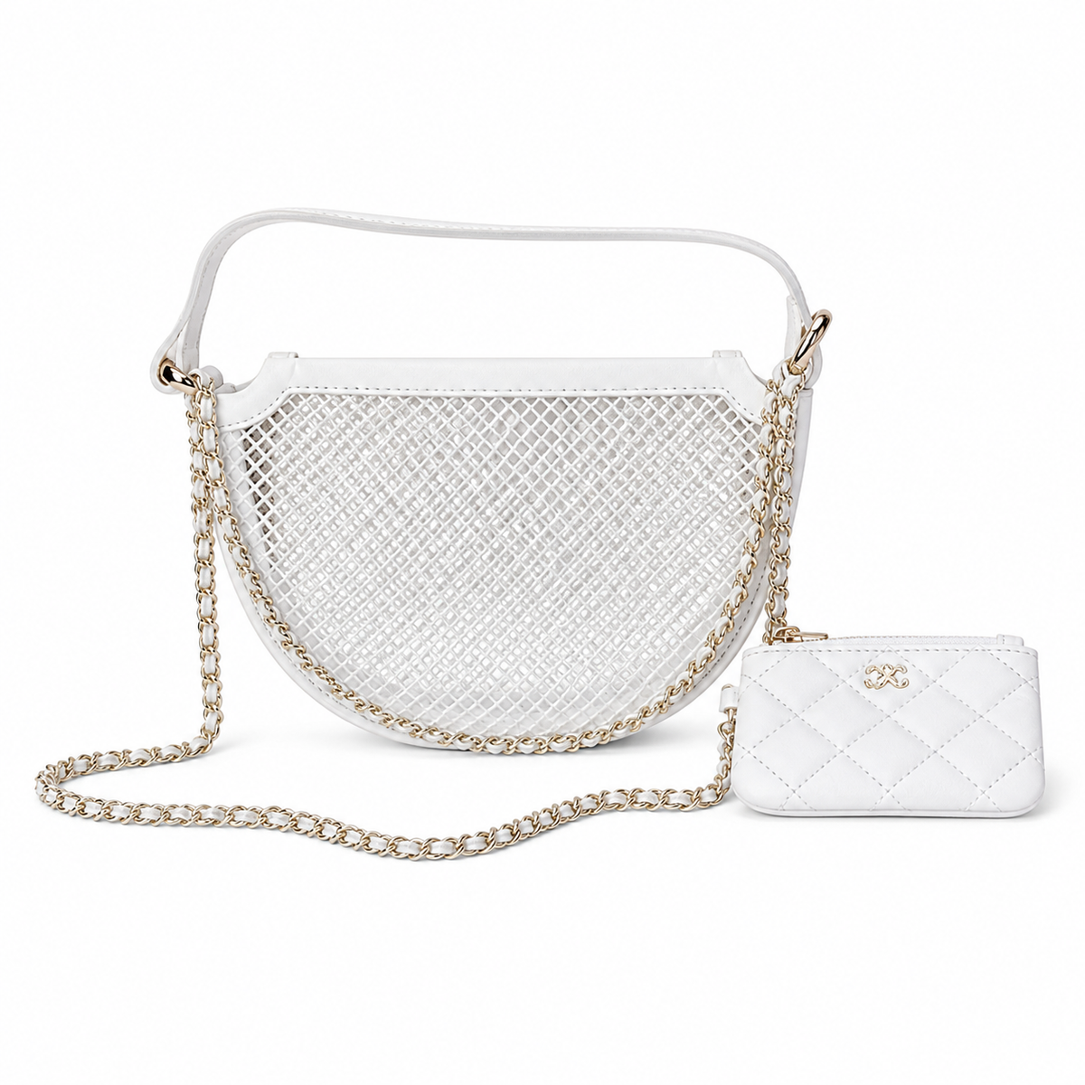 Chanel Quilted CC Small Top Handle Bag | Detachable Chain — 22cm