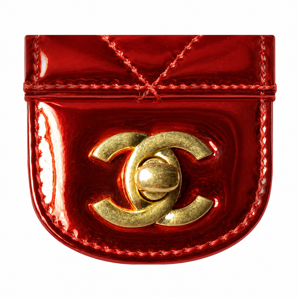 Chanel Classic Quilted Wallet on Chain WOC | CC Turn-Lock Chain Strap — 18cm