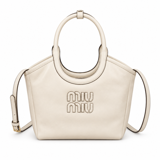 Miu Miu Leather Top Handle Bag 22 cm