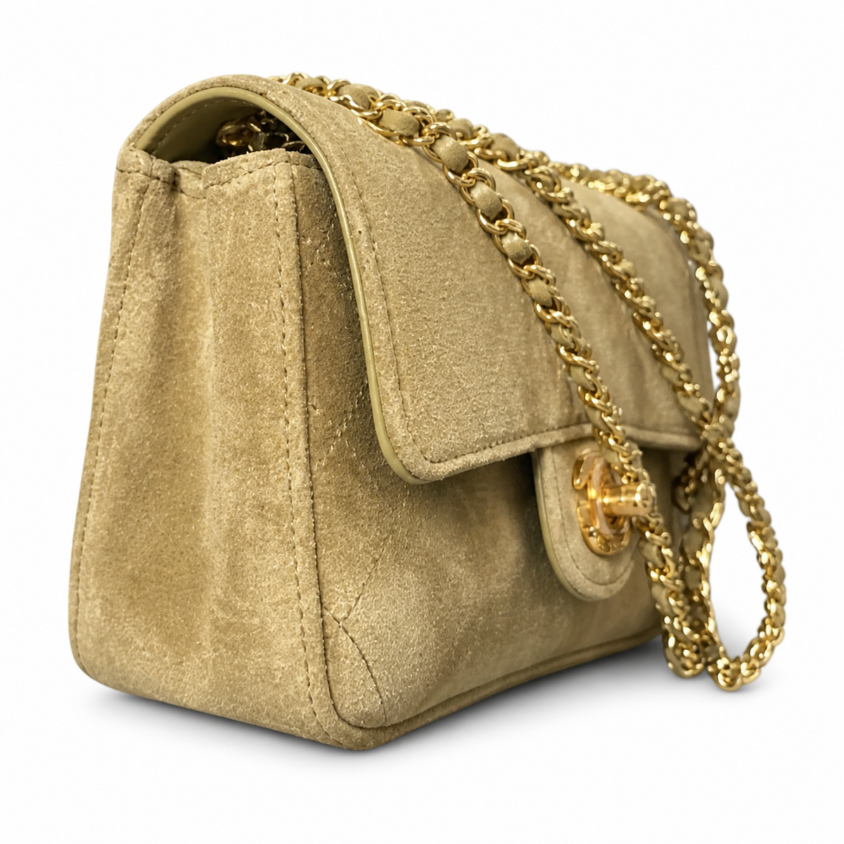 Chanel Classic Quilted Crossbody Flap Bag | CC Hardware & Gold Chain — 20cm