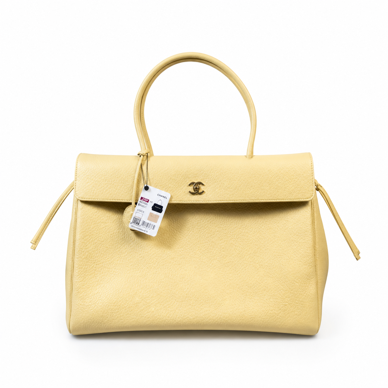 Chanel Large Neo Executive Tote Butter Yellow Grained Calfskin | Gold CC Turn-Lock — 43cm