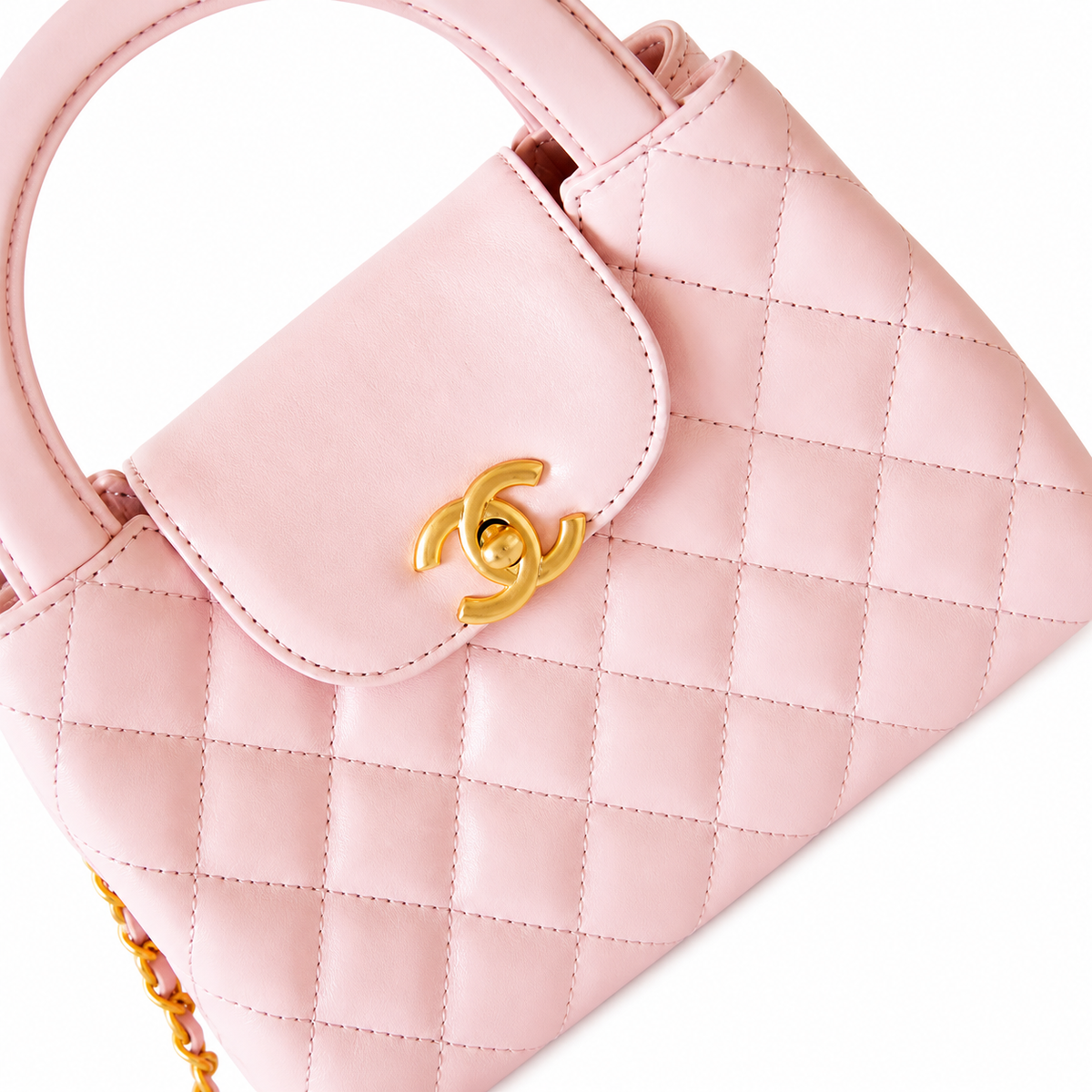 Chanel Classic Quilted Mini Flap Bag | CC Turn-Lock Leather Chain Strap — 13x19cm