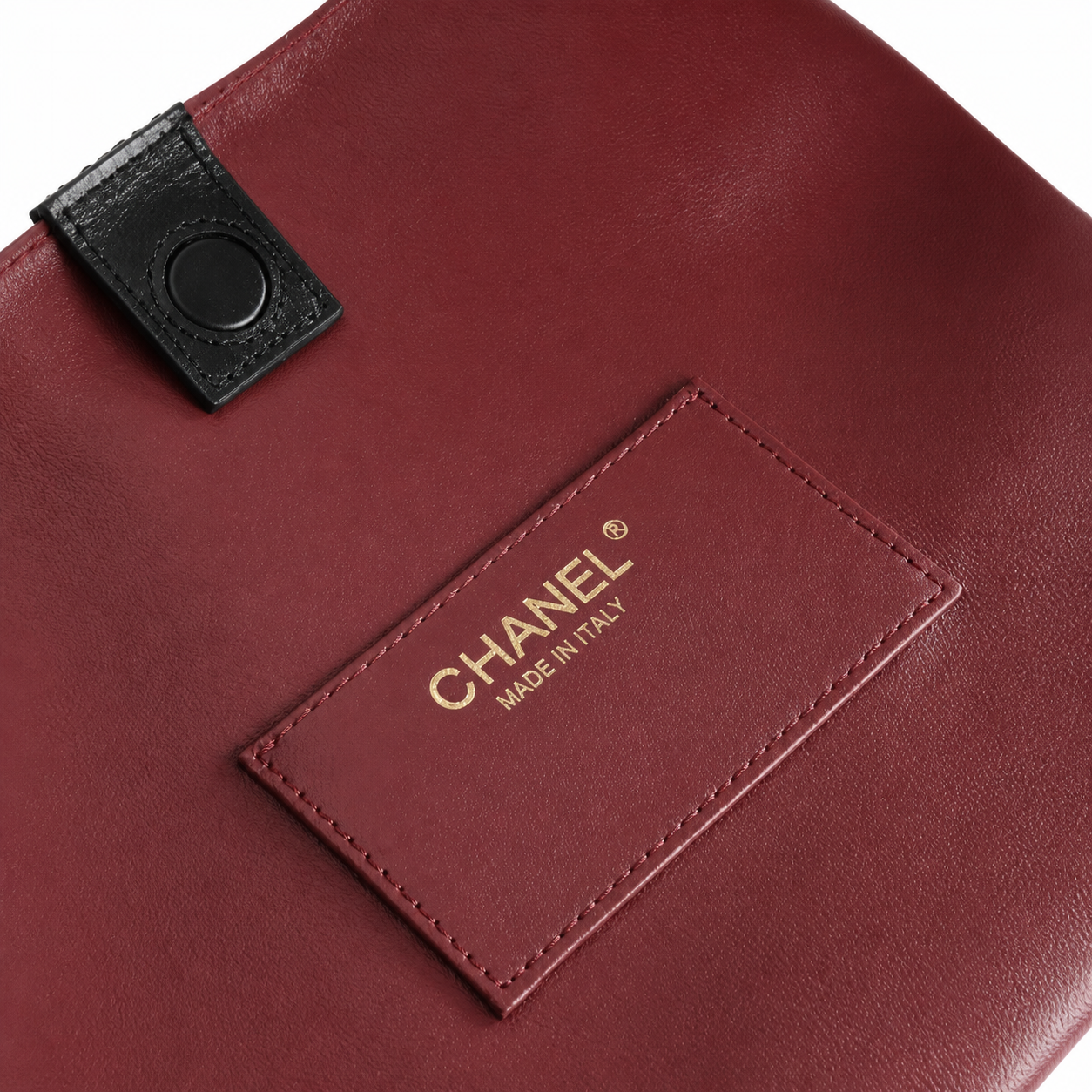 Chanel 31 Large Shopping Bag Black Lambskin | Gold CC Bar & Burgundy Interior — 32cm