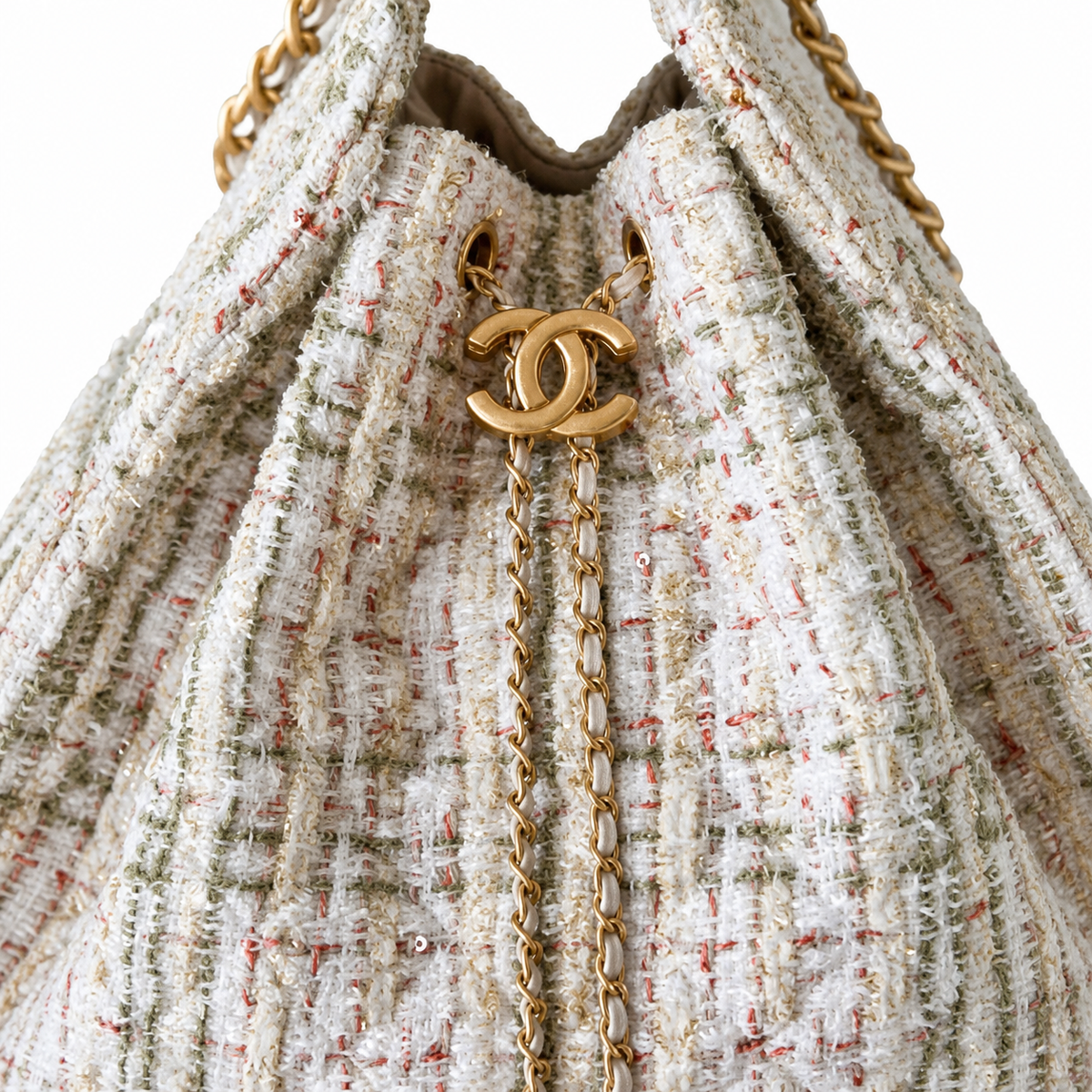 Chanel Classic Quilted Large Top Handle Tote Bag | CC Turn-Lock Chain Strap — 40cm
