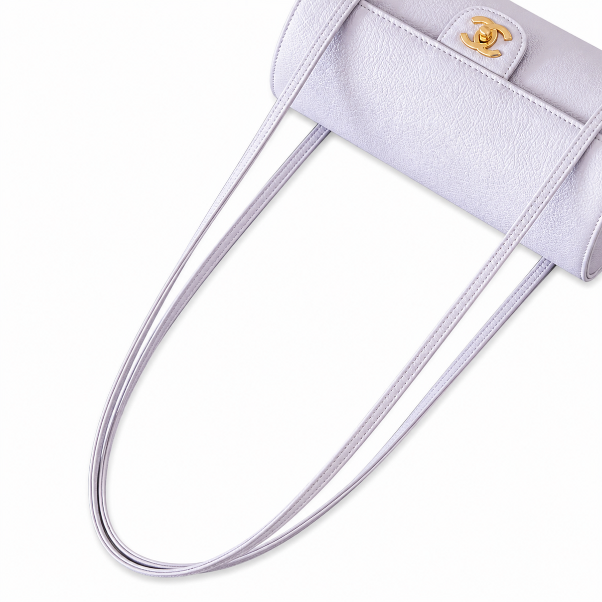 Chanel Lavender Caviar Cylindrical Shoulder Bag | Gold CC — 20cm