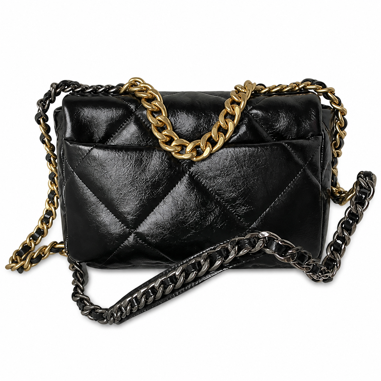 Chanel Classic Quilted Flap Bag | CC Turn-Lock Gold Hardware Leather Chain — 26cm