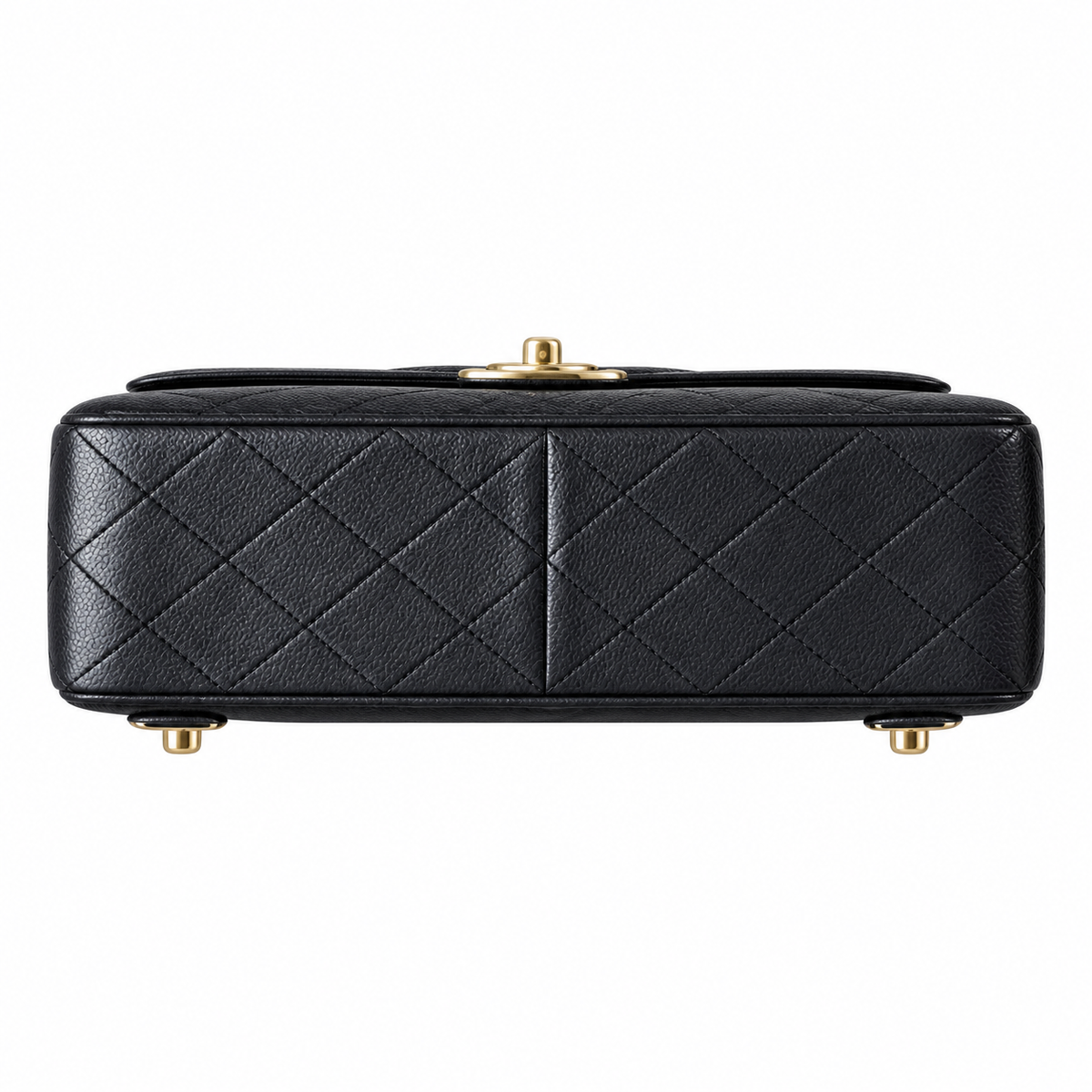Chanel Quilted Lambskin CC Turn-Lock Backpack Black Gold 28cm