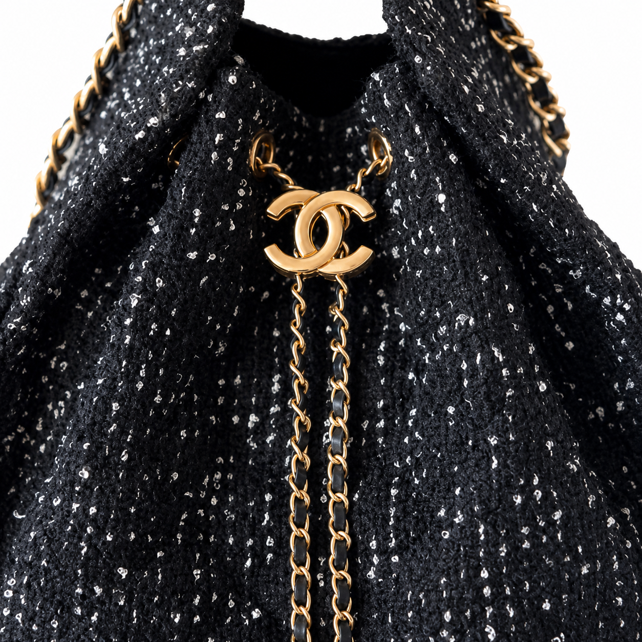 Chanel Classic Quilted Large Top Handle Tote Bag | CC Turn-Lock Chain Strap — 40cm