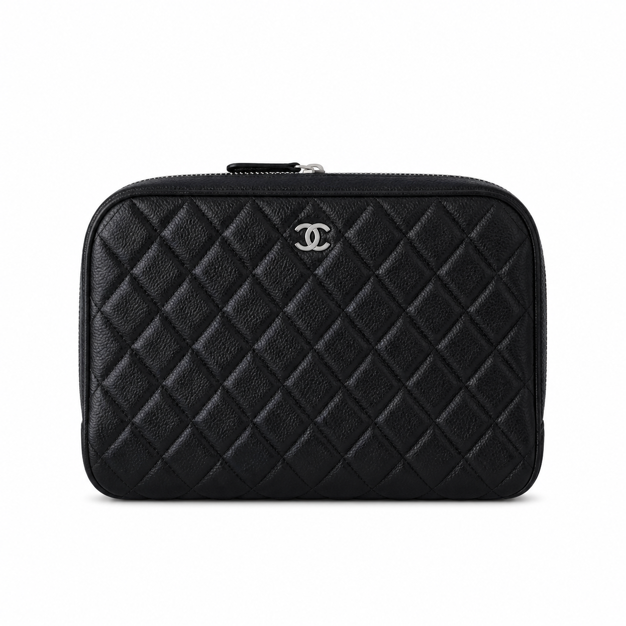 Chanel CC Quilted Mini Vanity Case Bag | Built-In Mirror & Gold — 21cm