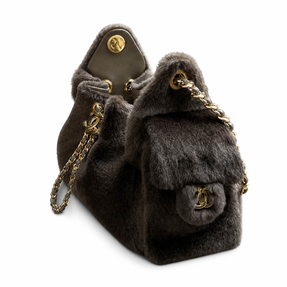 Chanel Classic Quilted Medium Handbag | CC Turn-Lock Leather Chain Strap — 20cm