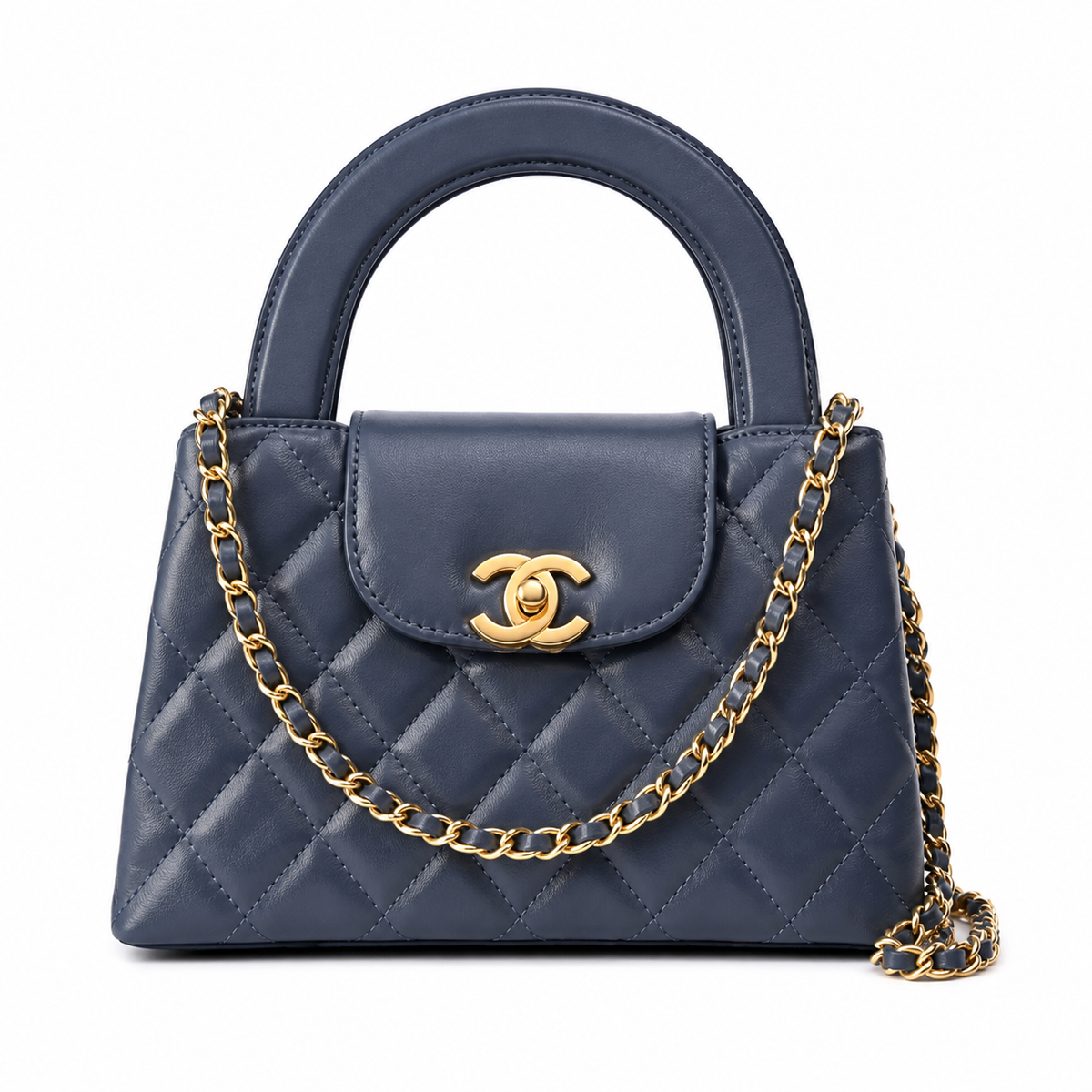 Chanel Classic Quilted Mini Flap Bag | CC Turn-Lock Leather Chain Strap — 13x19cm