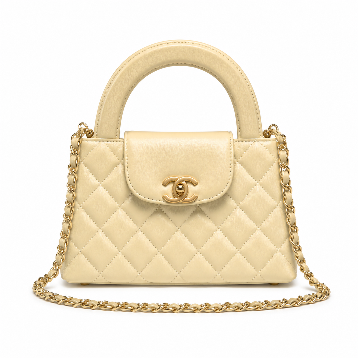 Chanel Classic Quilted Mini Flap Bag | CC Turn-Lock Leather Chain Strap — 13x19cm
