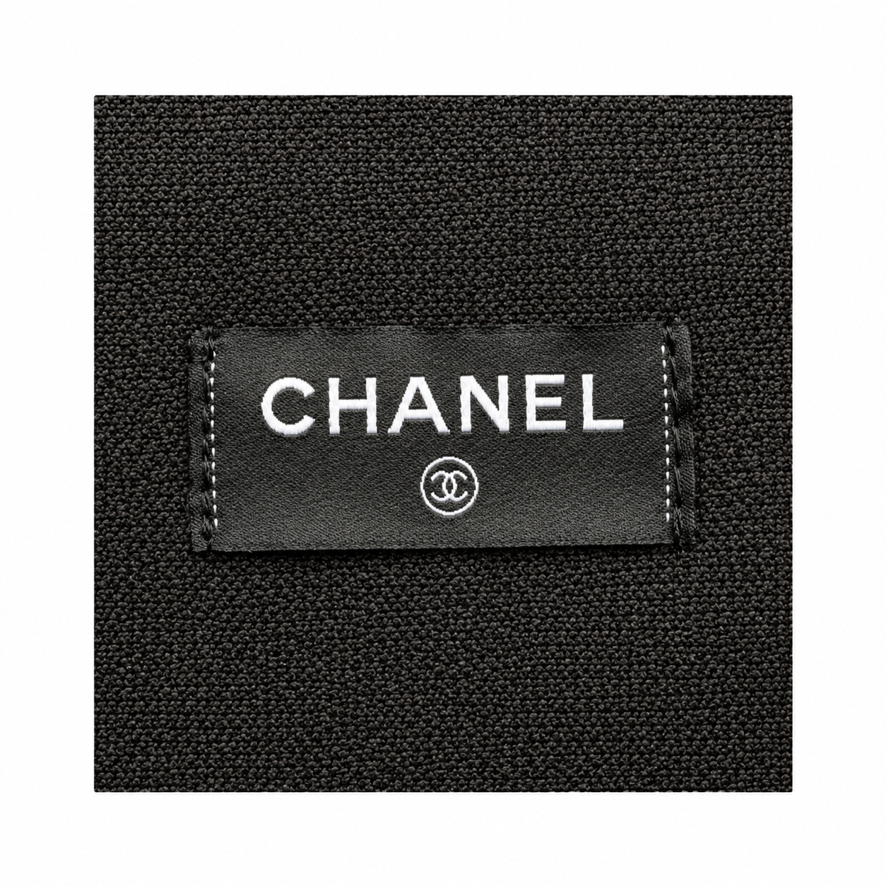 Chanel Black Terry Cloth Hobo Bag | Tonal CC Embroidery & No Hardware