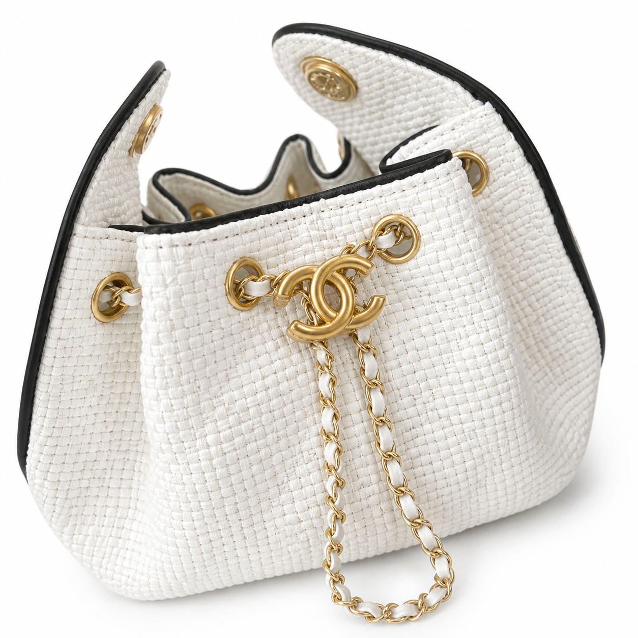 Chanel Classic Quilted Medium Top Handle Handbag | CC Turn-Lock Chain Strap — 21cm