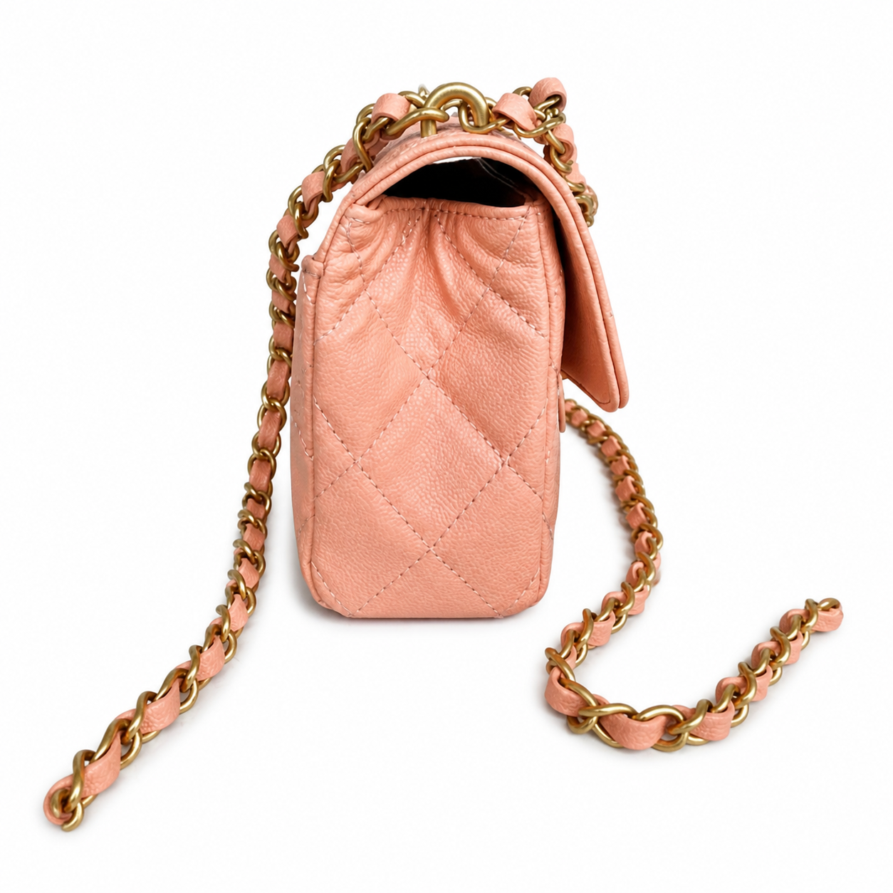 Chanel Classic Quilted Mini Flap Bag | CC Turn-Lock Chain Strap — 19cm