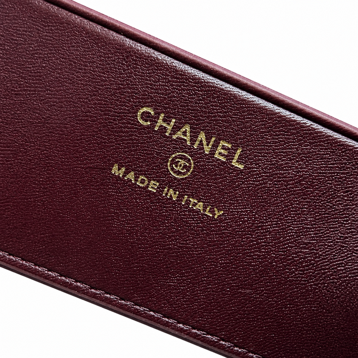 Chanel Burgundy Croc-Embossed Mini Bowling Bag | Gold CC & Chain — 19cm