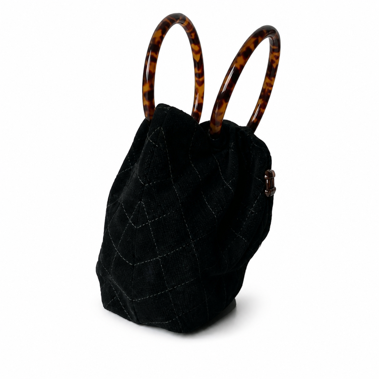 Chanel Classic Quilted Top Handle Handbag | CC Turn-Lock Chain Strap — 24cm