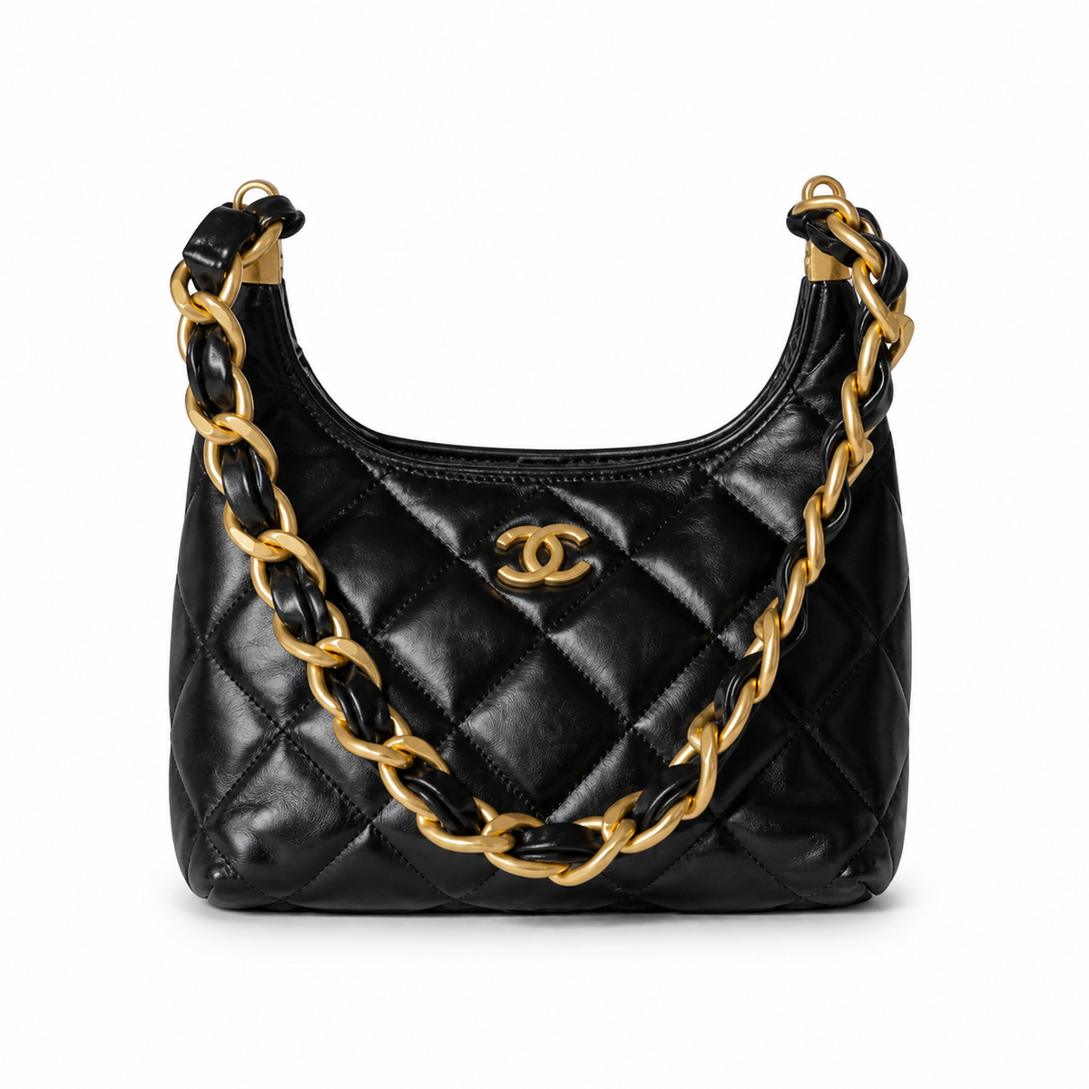 Chanel Classic Quilted Medium Flap Bag | CC Hardware & Gold Chain — 22.5cm