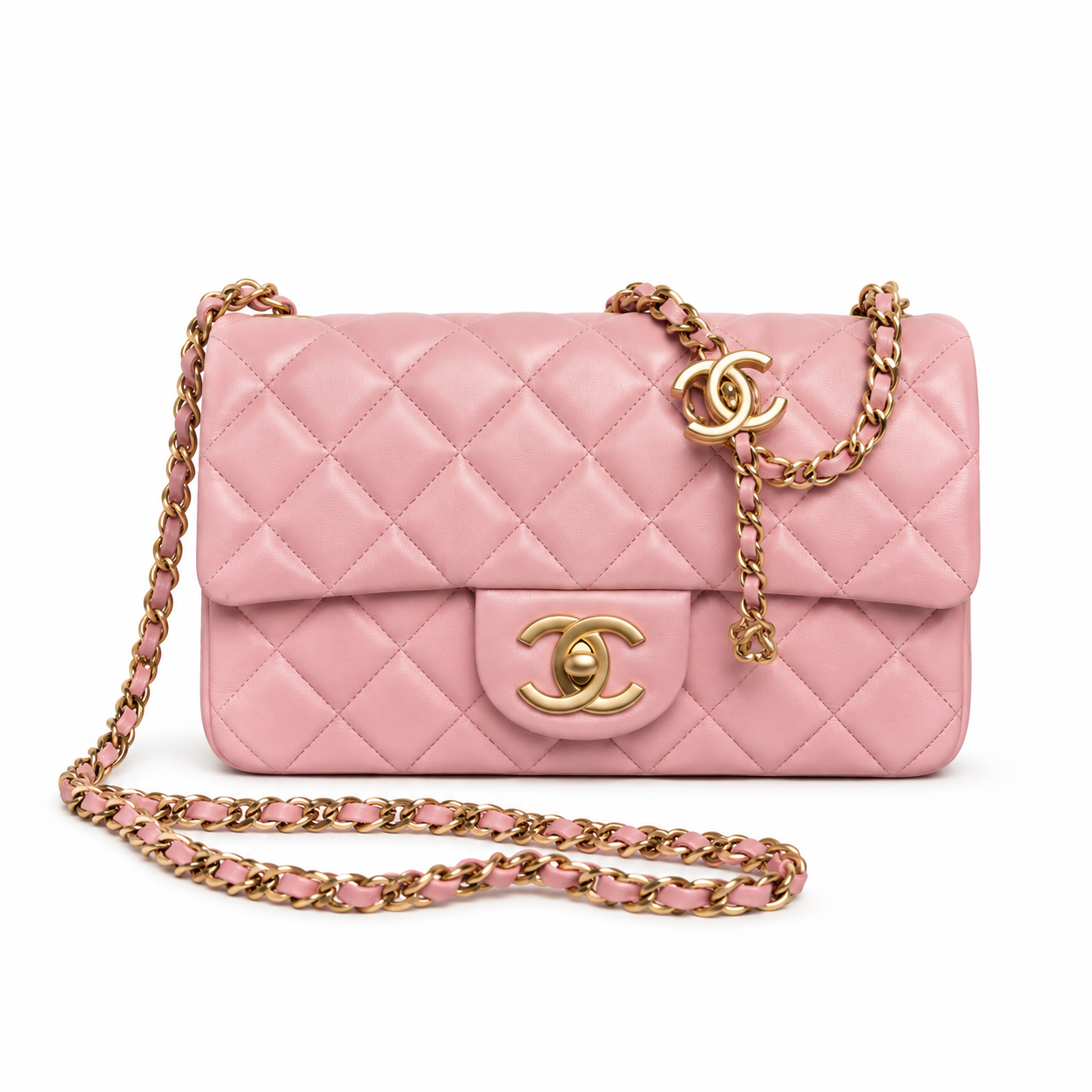 Chanel Quilted Structured Day Bag 20×13×7cm