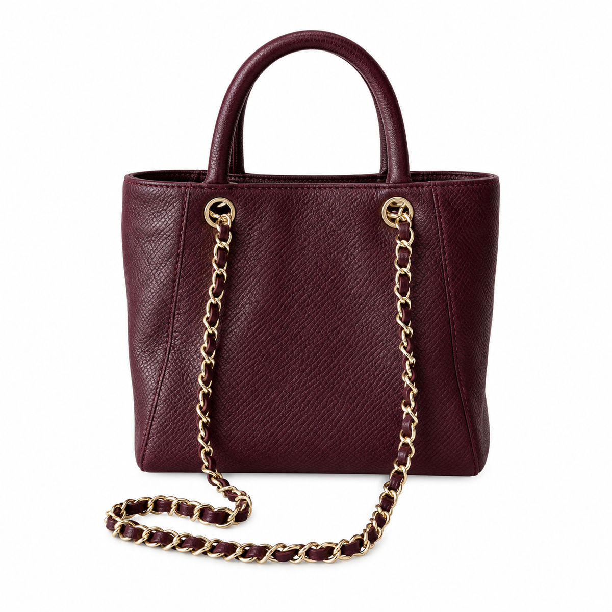 Chanel Neo Executive Caviar Tote Bag Burgundy Gold 25cm