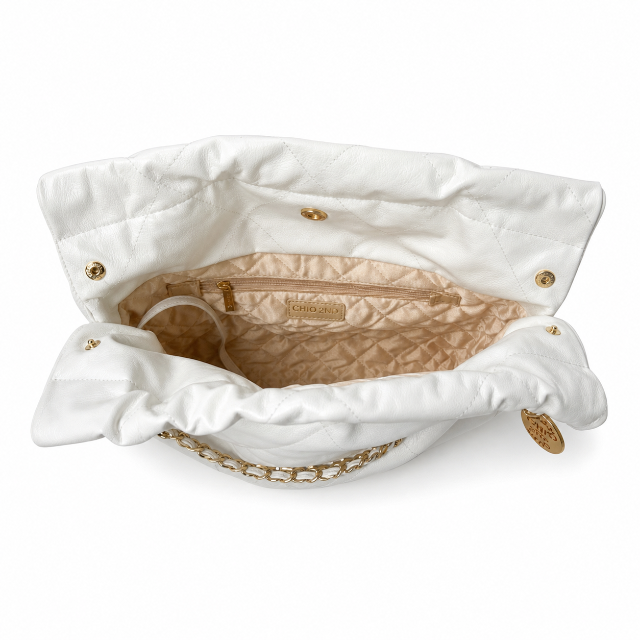 Chanel Classic Quilted Tote Bag | CC Hardware Leather Chain Strap — 35x37cm