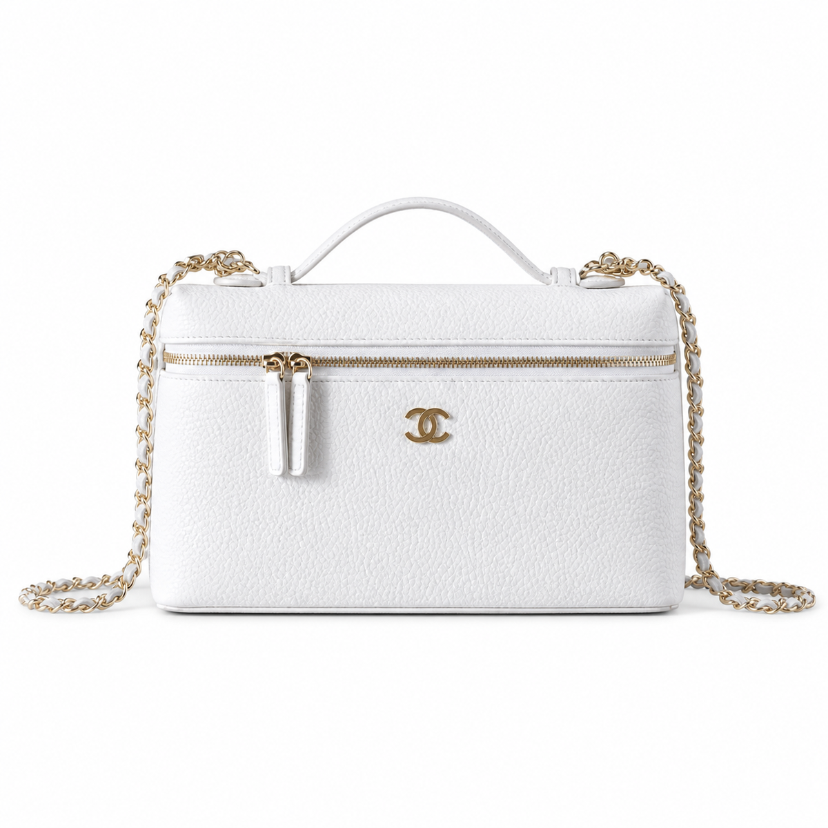 Chanel Burgundy Caviar Leather CC Flap Bag | Gold Chain — 23cm