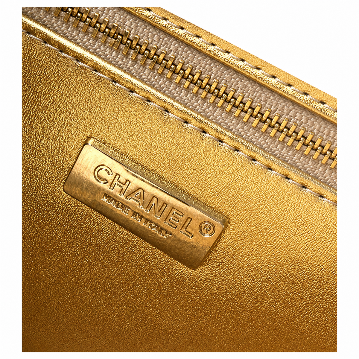 Chanel Black & Gold Tiger-Stripe Sequin Medium Flap Bag | Gold Silk Lining, Nude Piping & CC Turn-Lock