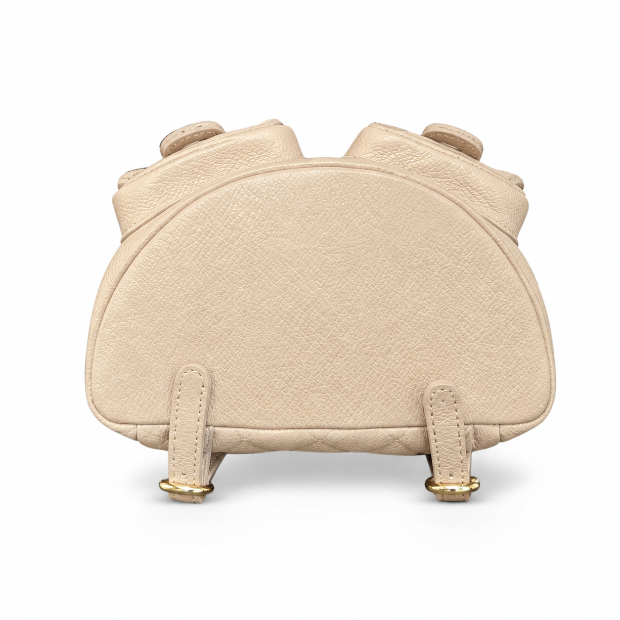 Chanel Duma Caviar Backpack | CC Turn-Lock Gold Chain Ivory Beige — 20.5x20cm