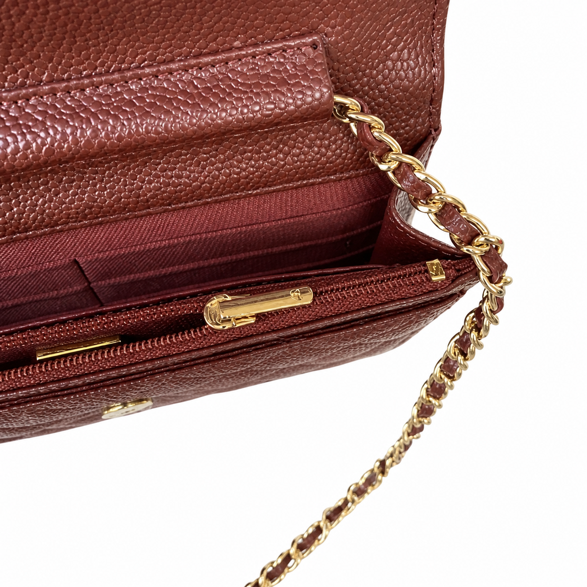 Chanel Classic Quilted Flap Bag | CC Turn-Lock Leather Chain Strap — 19cm