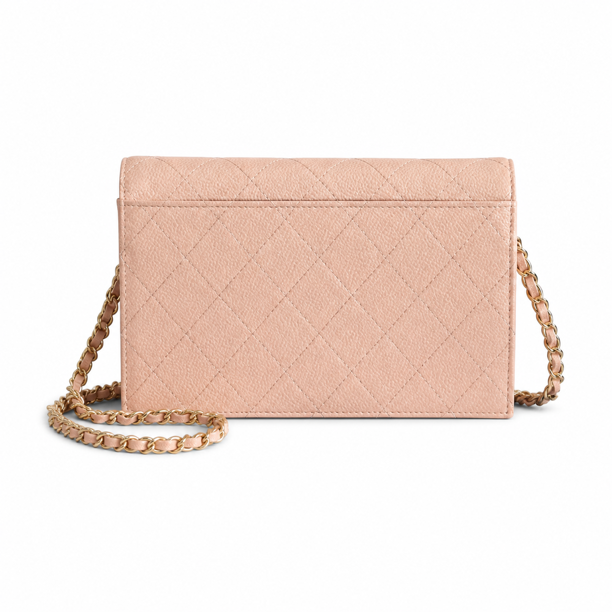 Chanel Blush Pink Caviar WOC | Tone-on-Tone CC & Blush Chain — 19cm