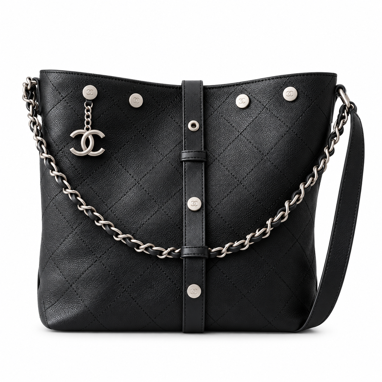 Chanel Quilted Shopper Shoulder Bag 28×31×15cm