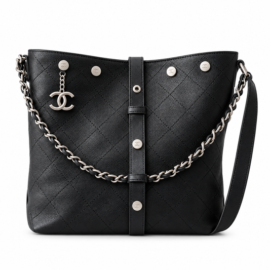 Chanel Quilted Shopper Shoulder Bag 28×31×15cm