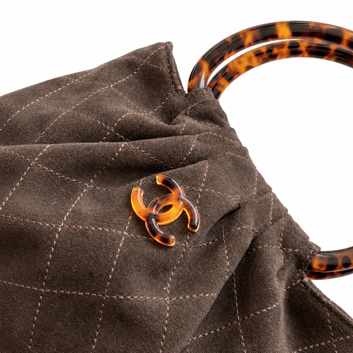 Chanel Classic Quilted Top Handle Handbag | CC Turn-Lock Chain Strap — 24cm