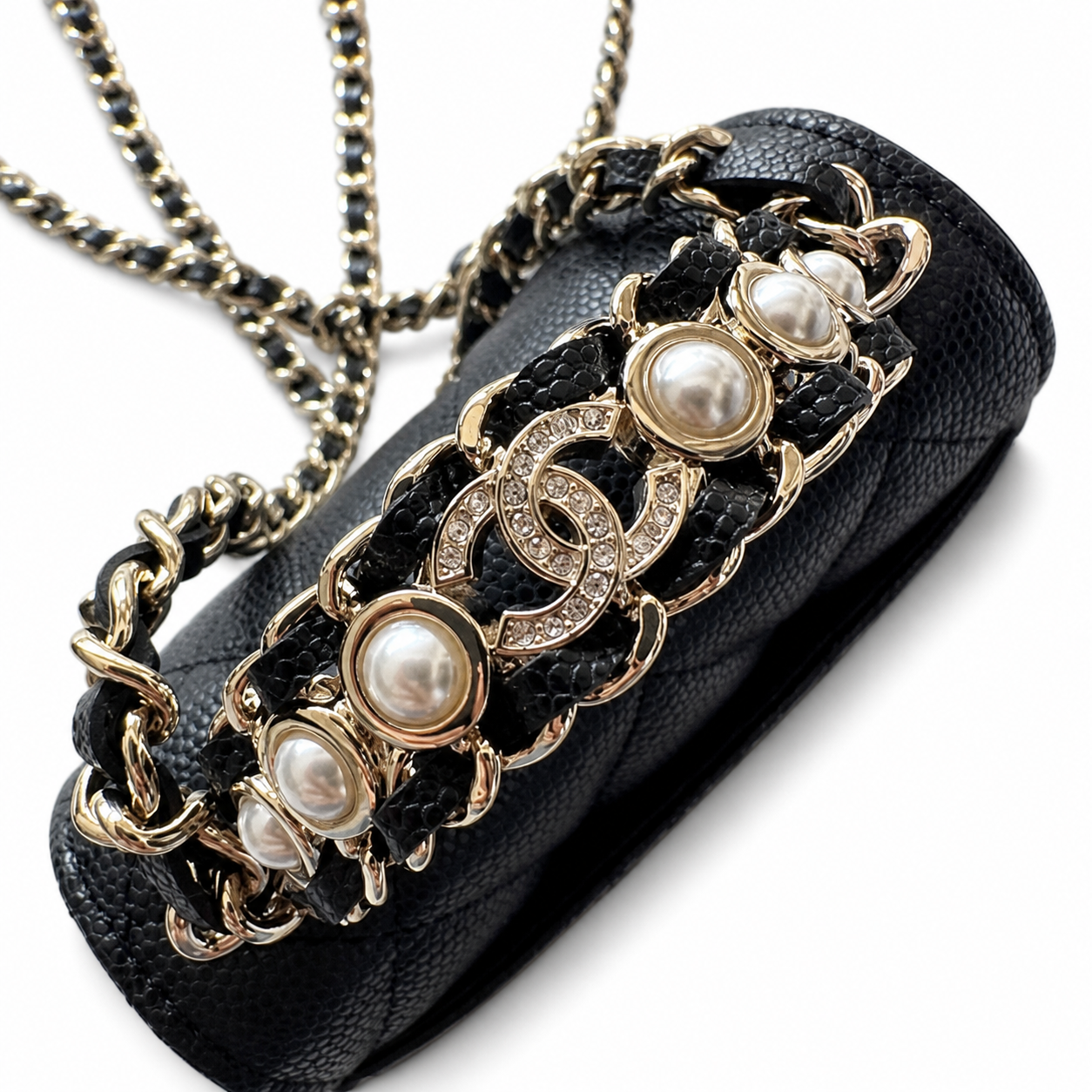 Chanel Quilted CC Mini Bag | Gold Chain Strap — 11cm