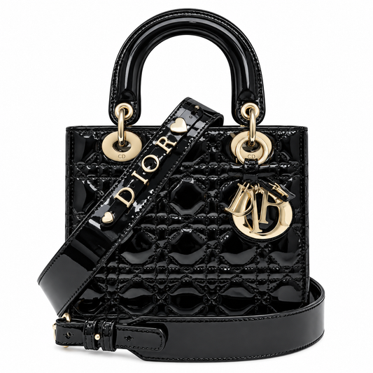 Dior Cannage Quilted Top Handle Shoulder Bag 20.5cm