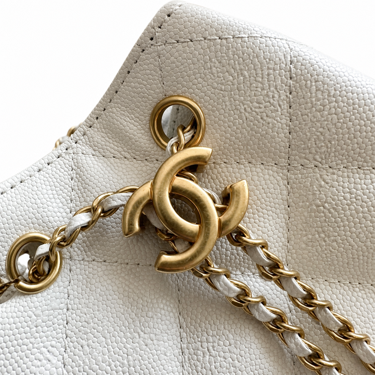 Chanel Classic Quilted Backpack – 23×23×14cm | Iconic CC Hardware, Leather-Woven Chain & Adjustable Straps | Luxury Backpack for School, Travel & Everyday Chic