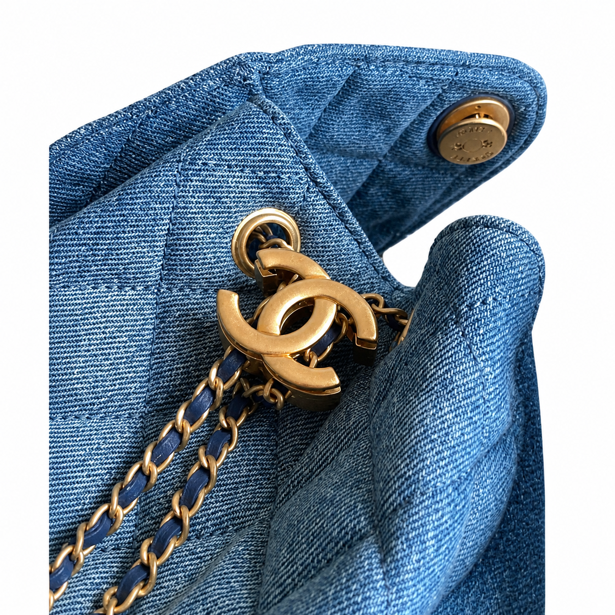 Chanel Classic Quilted Large Top Handle Tote Bag | CC Turn-Lock Chain Strap — 40cm
