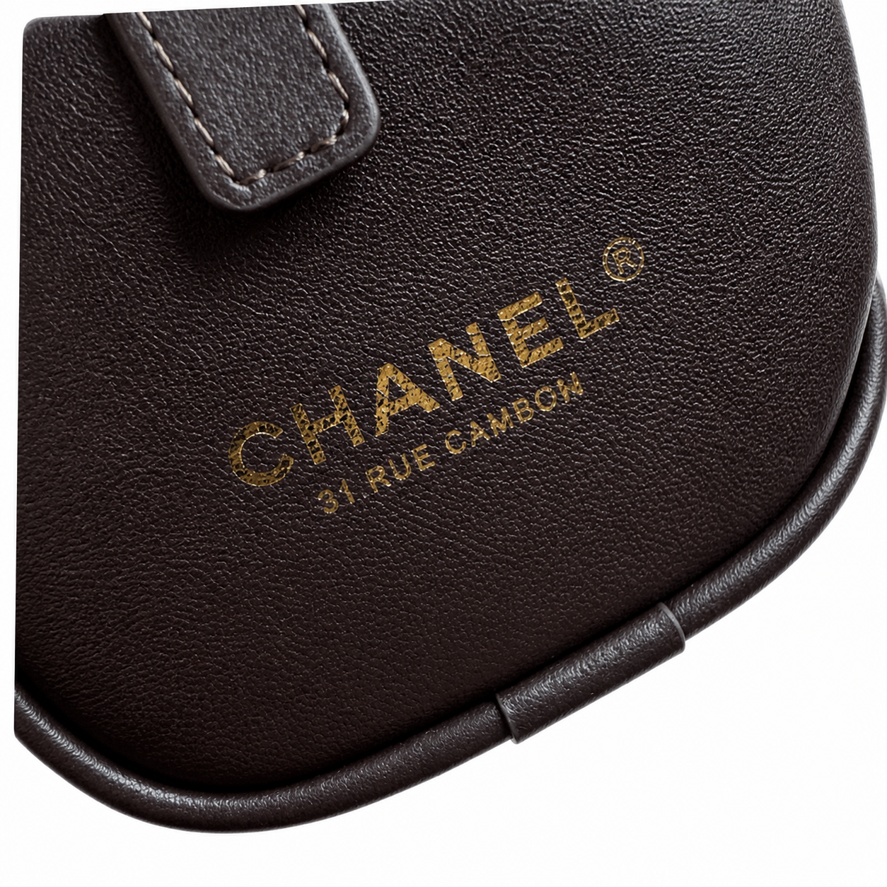 Chanel Dark Chocolate Calfskin Mini Bowling Bag | Double Gold Zipper & Chain — 21cm