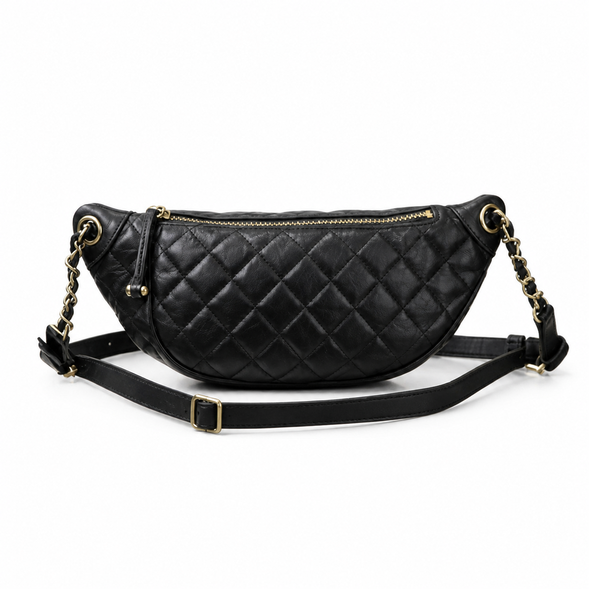 Chanel CC Quilted Elongated Flap Bag | Gold Hardware & Chain — 34cm