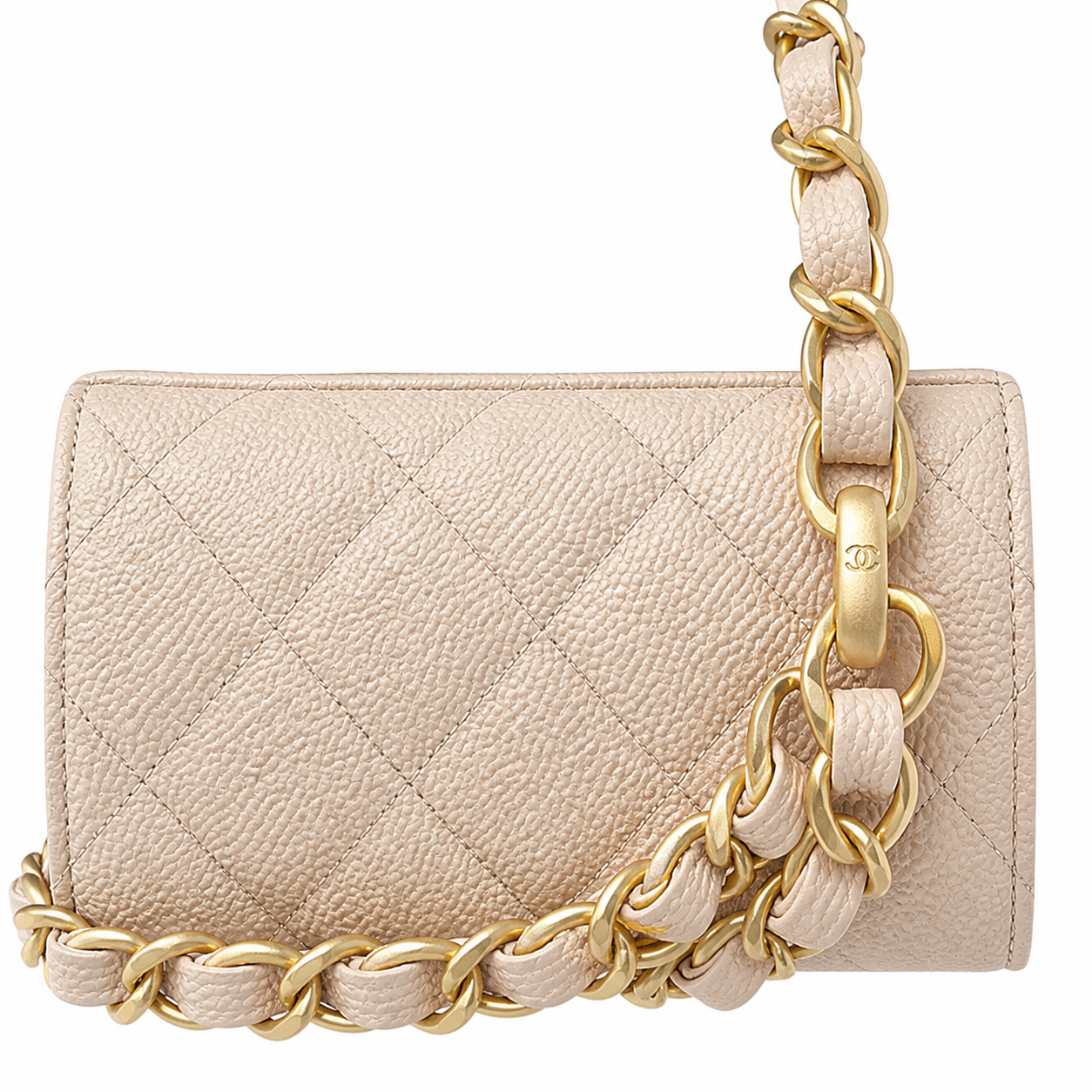 Chanel Classic Quilted Mini Flap Bag | CC Turn-Lock Chain Strap — 19cm