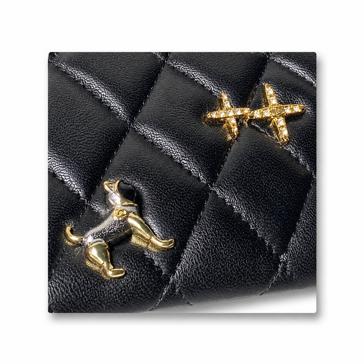 Chanel CC Quilted Double Flap Bag | Black Lambskin & Silver — 25cm