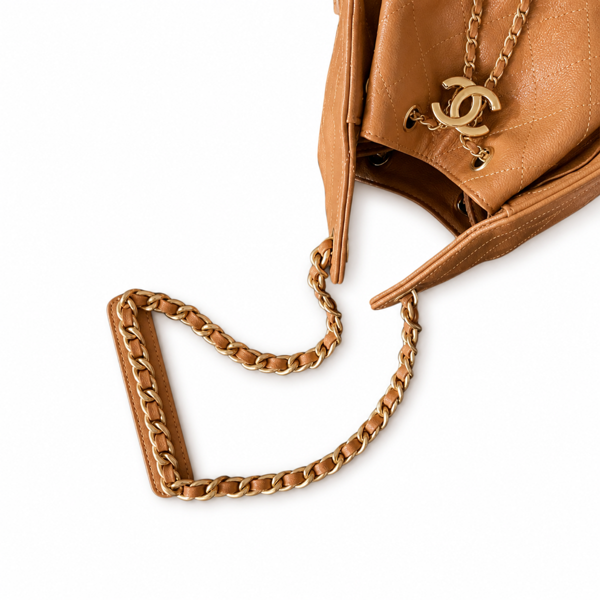 Chanel Classic Quilted Large Top Handle Tote Bag | CC Turn-Lock Chain Strap — 40cm