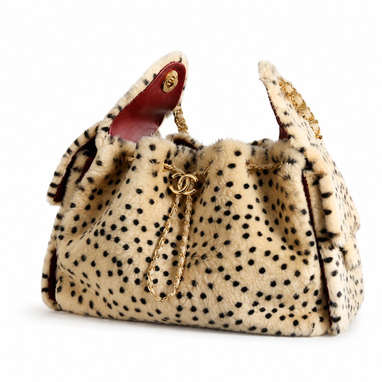 Chanel Classic Quilted Handbag | CC Turn-Lock Rigid Top Handle Chain Strap — 26x30cm